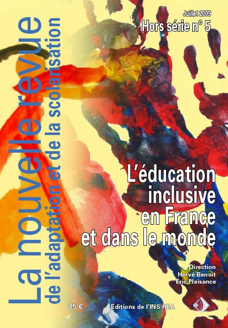 Couverture du Hors série n°5 de La nouvelle revue de l'adaptation et de la scolarisation, illustrée par des mains d'enfants à la peinture