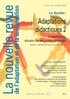 Couverture de La nouvelle revue de l'adaptation et de la scolarisation, n°35