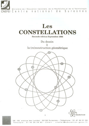Couverture de l'ouvrage "Constellations n° 1 Du dessin à la reconstruction géométrique", illustrée par une forme géométrique