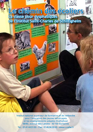 Jaquette du film "Le chemin des écoliers" illustrée par une photo de trois élèves lisant une affiche en classe