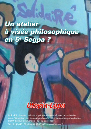 Jaquette du film "Un atelier à visée philosophique en 5e Segpa" illustrée par un grafiti représentant deux personnages.