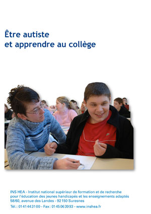 Jaquette du film "Être autiste et apprendre au collège" illustrée par une photo d'un collègien avec son AVS.
